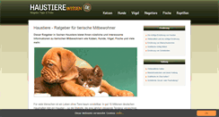 Desktop Screenshot of haustiere-wissen.de